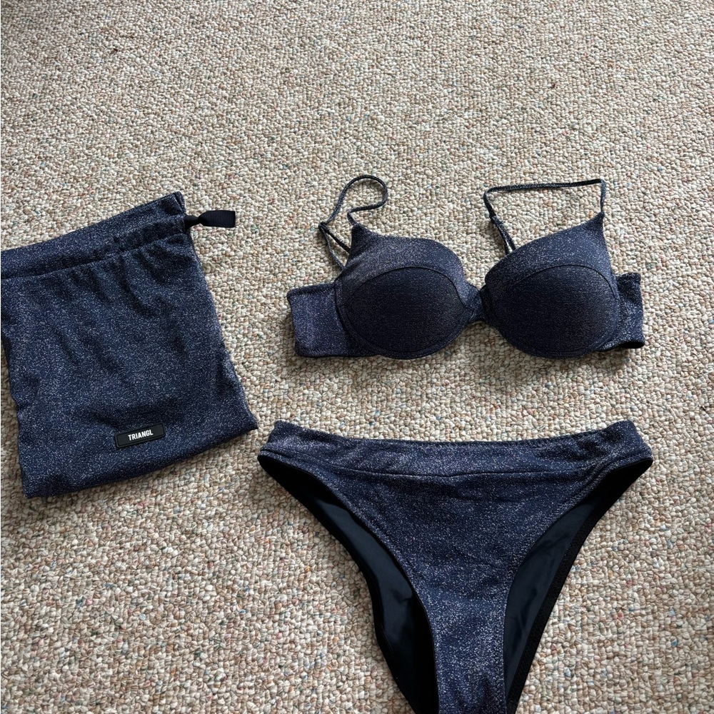 triangl swimwear navy Bikini Set